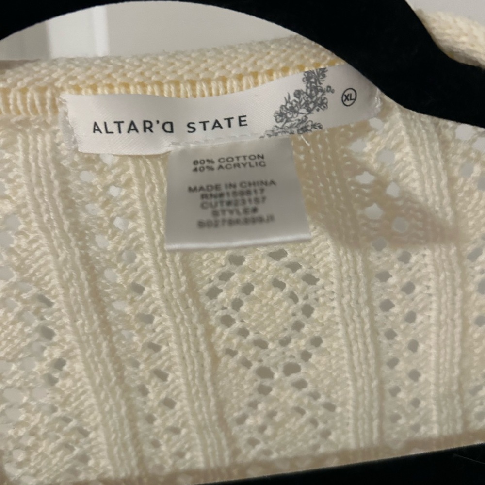 Altar’d State Tie Front Trumpet Sleeve Cardigan